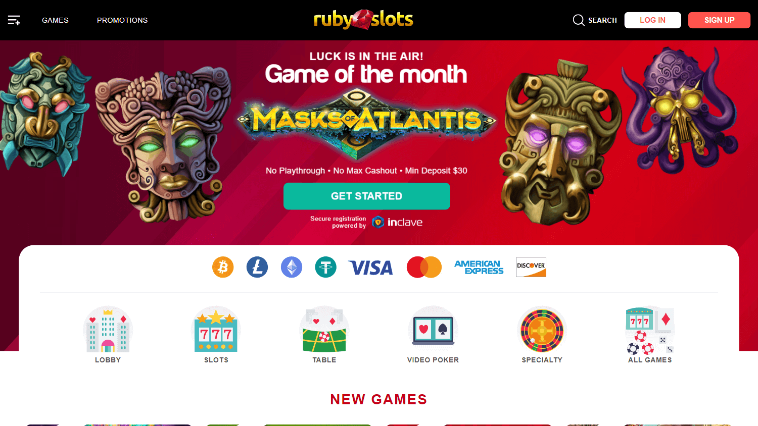 Ruby Slots Casino Desktop screenshot