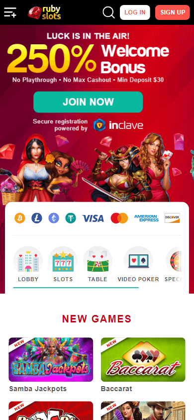 Ruby Slots Casino Mobile screenshot